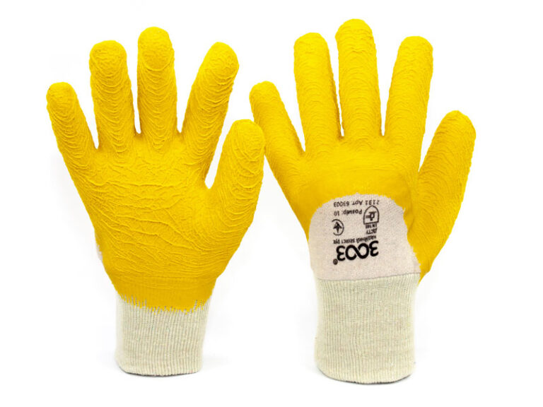 Рукавички 3003 зі спіненим латексним покриттям, 3/4 в'язаний манжет